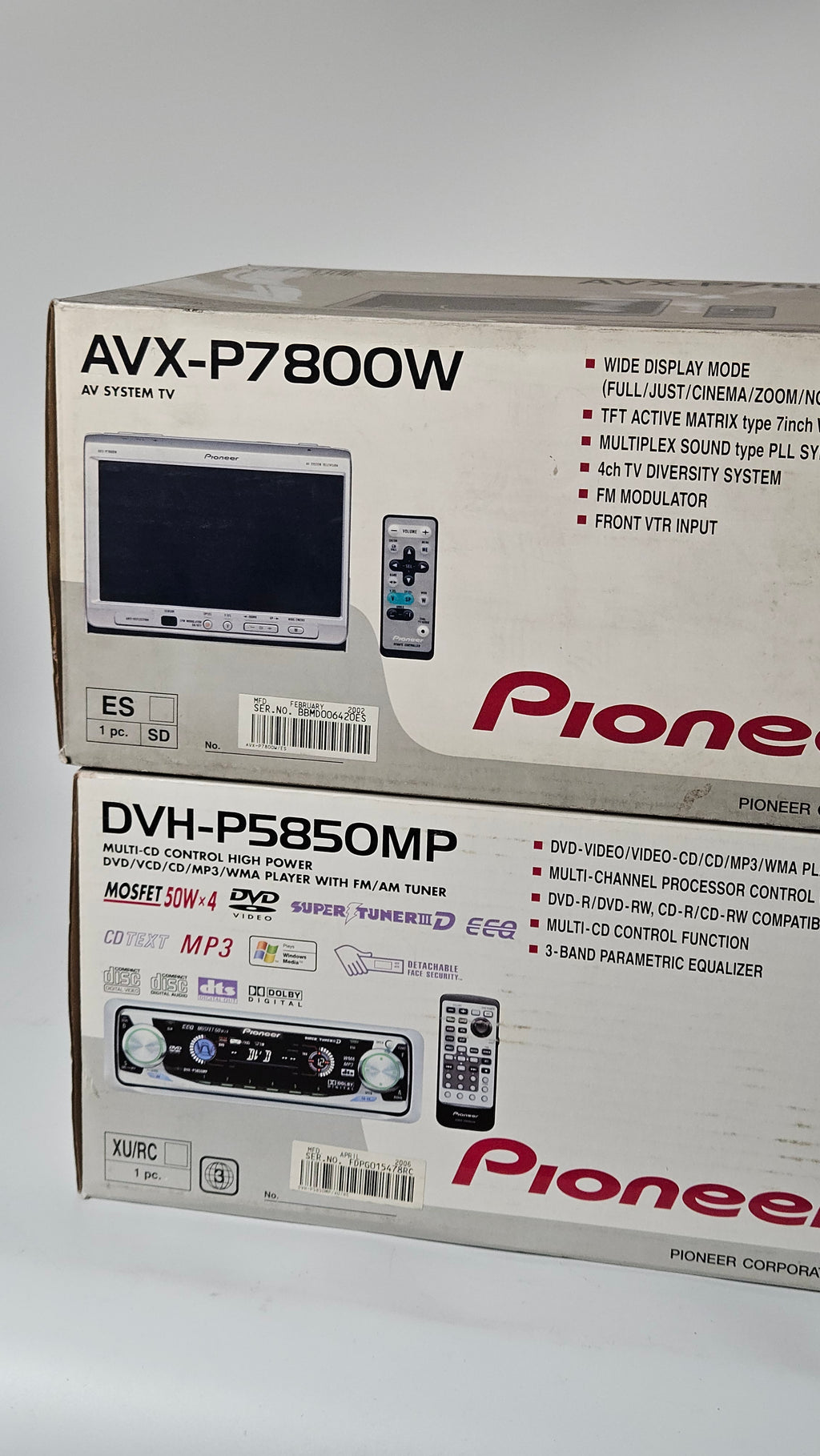 Pioneer Dvh-5850mp, AVX-P7800w