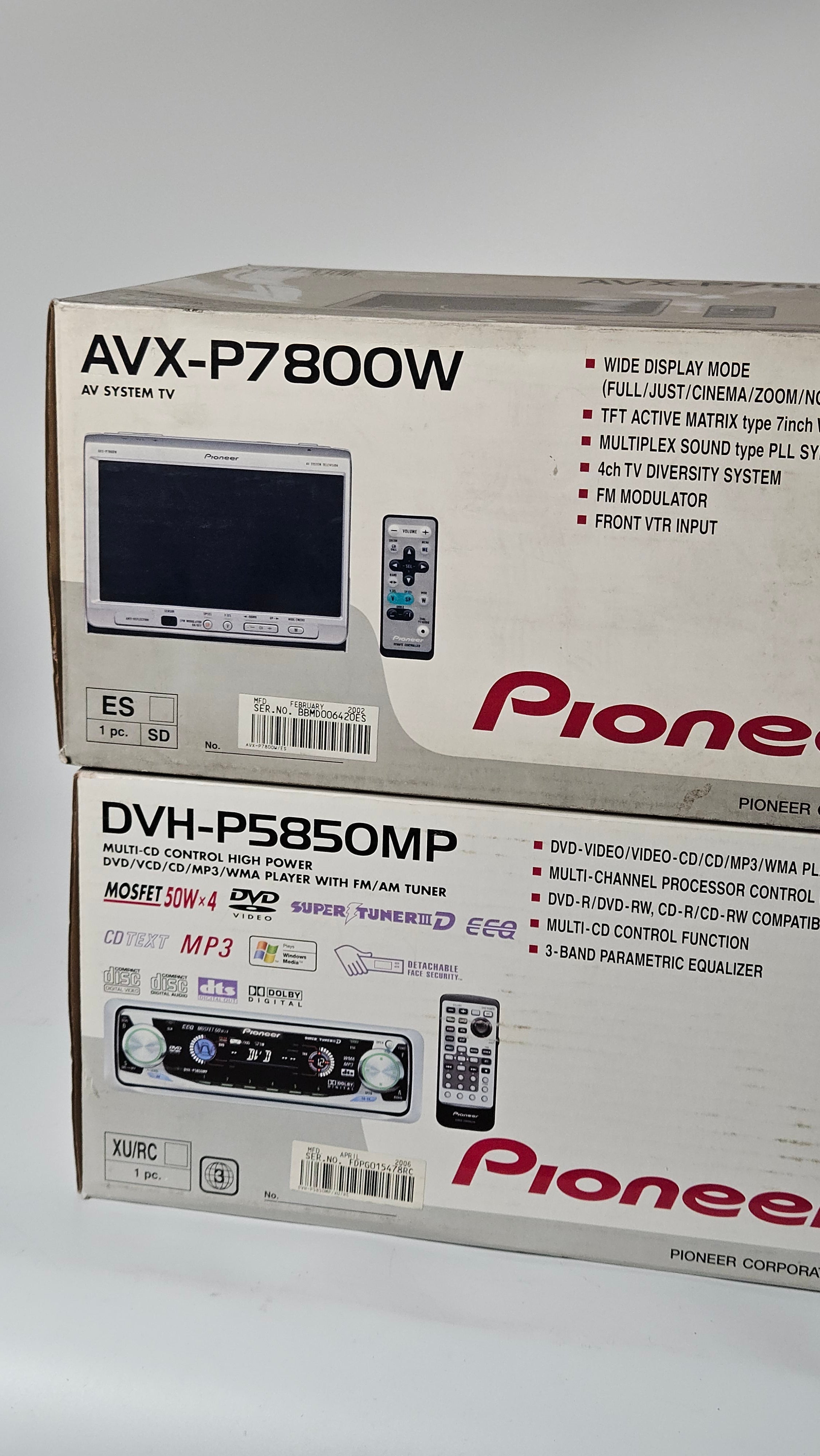 Pioneer Dvh-5850mp, AVX-P7800w